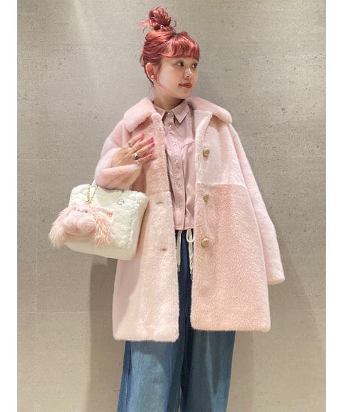 パッチワークエコファーミドルコート（ステンカラーコート）｜FURFUR