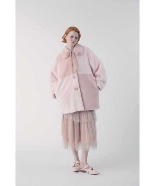 パッチワークエコファーミドルコート（ステンカラーコート）｜FURFUR