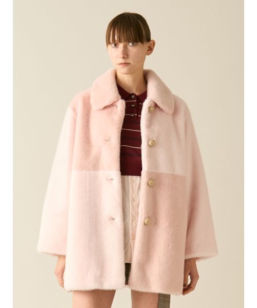 セール】パッチワークエコファーミドルコート（ステンカラーコート