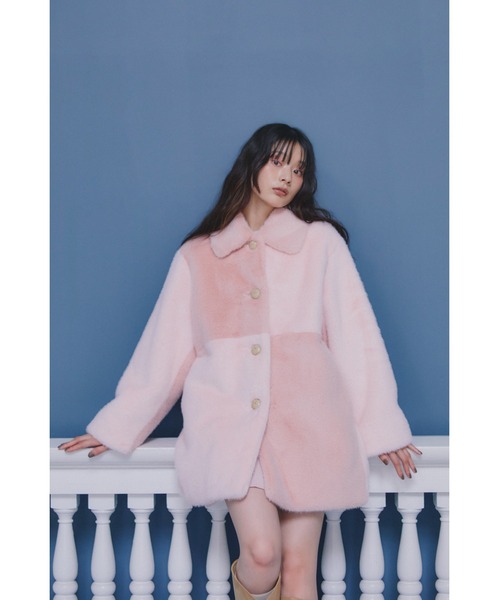 パッチワークエコファーミドルコート（ステンカラーコート）｜FURFUR