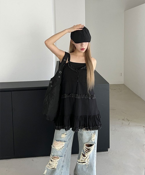 4INT.(フォイント)の「【たっぷり収納!おすすめアイテム】ナイロン パンチング アイレット ビッグ ショルダーバッグ(ショルダーバッグ・レディース・ブラック/グレー/アイボリー・FREE)」の18枚目の写真