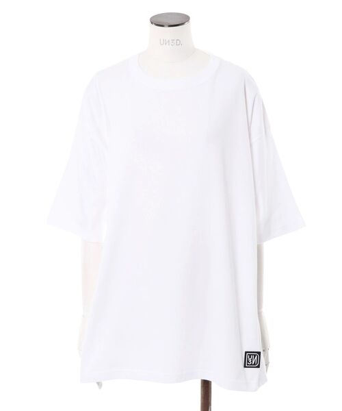 UN3D.(アンスリード)の「BACK LOGO PRINT T-SH / バックロゴプリントTシャツ(Tシャツ/カットソー・レディース・ホワイト/ブラック・FREE)」の4枚目の写真