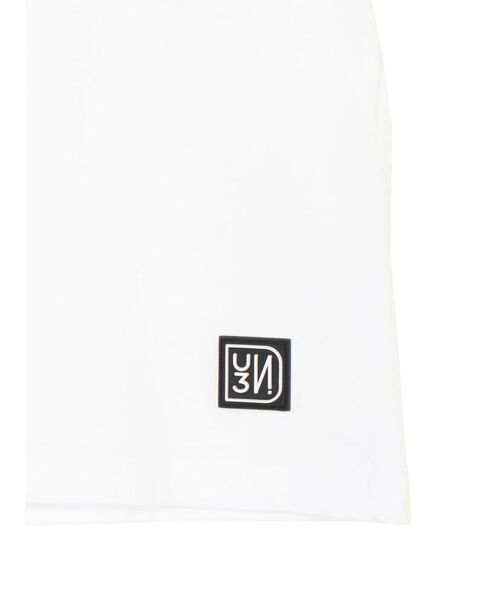 UN3D. / Tシャツ/36/コットン/WHT/無地/522312705301-01 セール】BACK LOGO PRINT T-SH / バックロゴプリントTシャツ（Tシャツ
