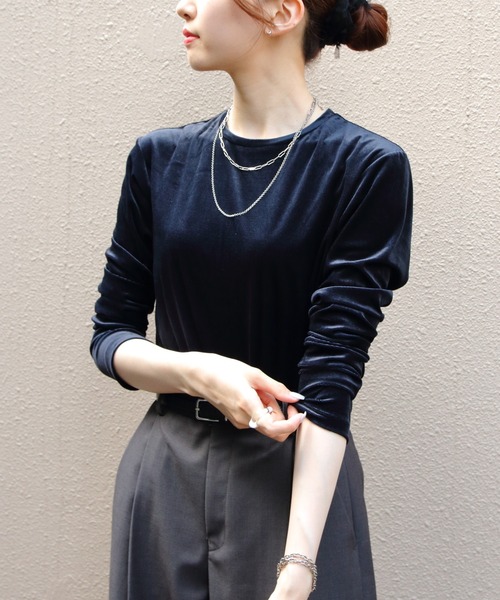 THE SHINZONE/シンゾーン ベロアロングスリーブTEE VELOURS LONG