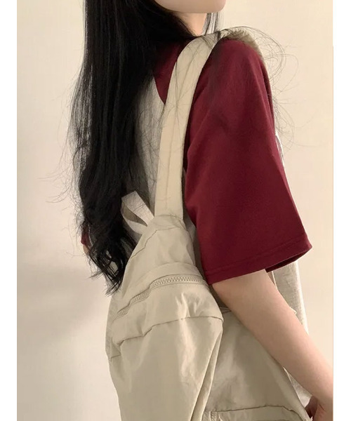 VIVID LADY(ビビッドレディー)の「フロントプリント ラグラン半袖Tシャツ(Tシャツ/カットソー・レディース・ブラック/オリーブ/ピンク/オートミール・FREE)」の7枚目の写真