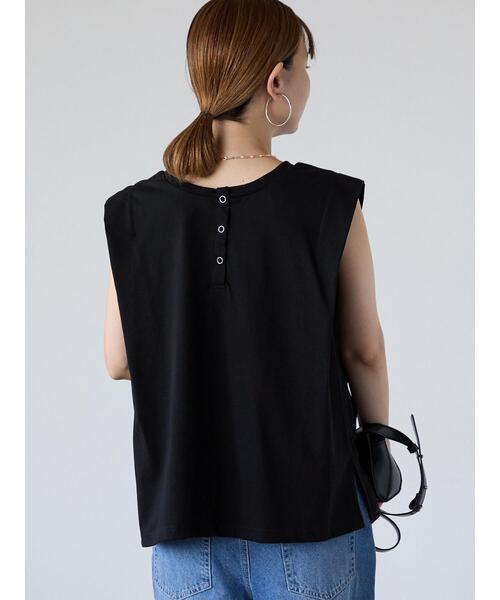 Lugnoncure（ルノンキュール）の「無地/ボーダーヘンリートップス（その他トップス・レディース・ブラック/ホワイト/オフホワイト/レッド・F）」の4枚目の写真