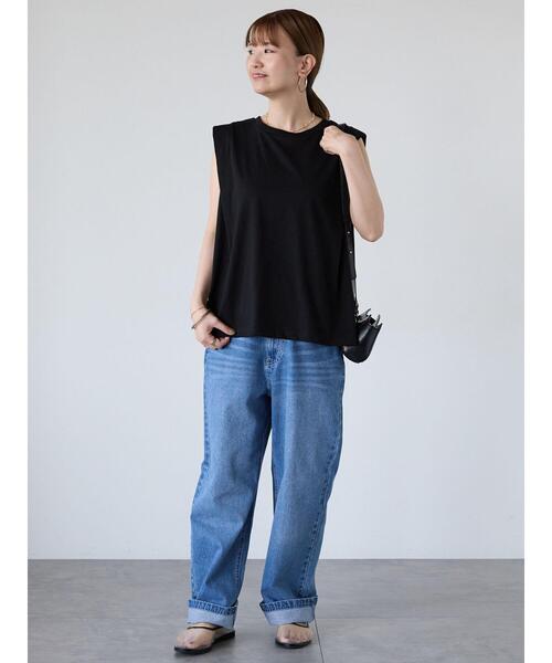 Lugnoncure（ルノンキュール）の「無地/ボーダーヘンリートップス（その他トップス・レディース・ブラック/ホワイト/オフホワイト/レッド・F）」の8枚目の写真