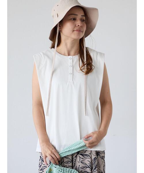 Lugnoncure（ルノンキュール）の「無地/ボーダーヘンリートップス（その他トップス・レディース・ブラック/ホワイト/オフホワイト/レッド・F）」の13枚目の写真