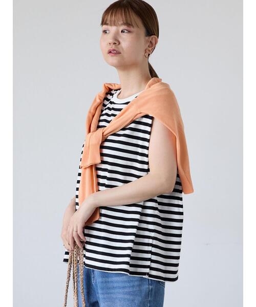 Lugnoncure（ルノンキュール）の「無地/ボーダーヘンリートップス（その他トップス・レディース・ブラック/ホワイト/オフホワイト/レッド・F）」の16枚目の写真