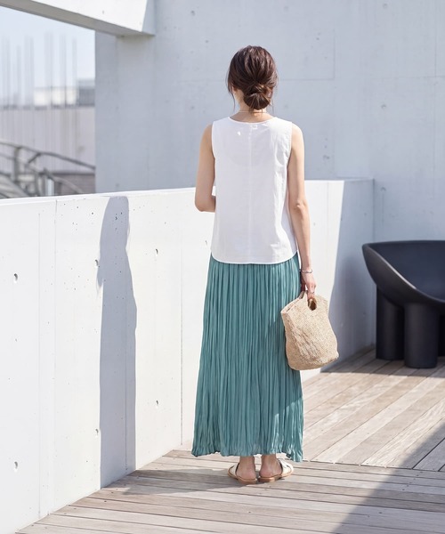 STYLE DELI（スタイルデリ）の「ずらして重ねたハリ感生地のブラウス（シャツ/ブラウス・レディース・ネイビー/ブラック/ホワイト・FREE）」の5枚目の写真