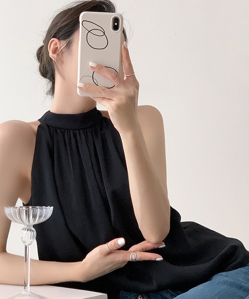 maison de LATIR(メゾンドラティール)の「夏服 コーデに映える、かっこよい私。抜け感で魅せる、大人 ノースリーブ 。(タンクトップ・レディース・ホワイト/ブラック・FREE)」の17枚目の写真