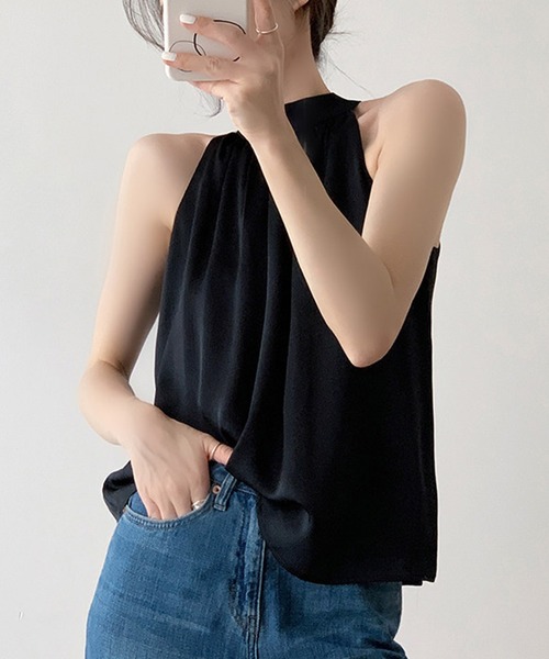 maison de LATIR(メゾンドラティール)の「夏服 コーデに映える、かっこよい私。抜け感で魅せる、大人 ノースリーブ 。(タンクトップ・レディース・ホワイト/ブラック・FREE)」の15枚目の写真