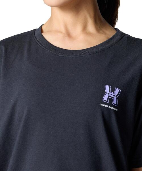 UNDER ARMOUR(アンダーアーマー)の「UAパフォーマンスコットン Tシャツ(トレーニング/レディース)(Tシャツ/カットソー・レディース・ブラック・XL/S/M/L)」の4枚目の写真