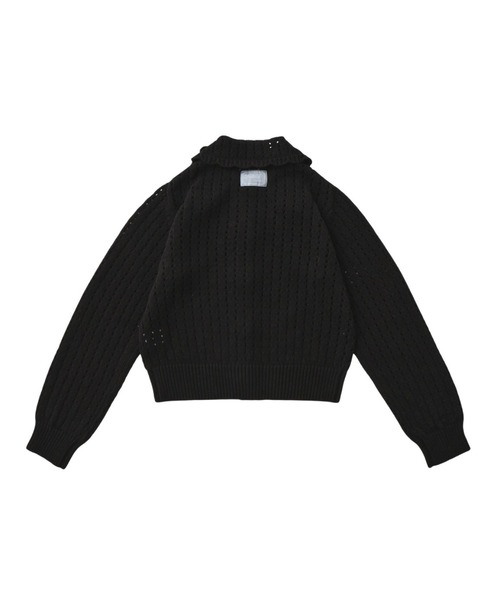 ミルクフェド　MILKFED.　カーディガン　ハート　ブラック ミルクフェド MILKFED. カーディガン ハート ブラック ミルクフェド