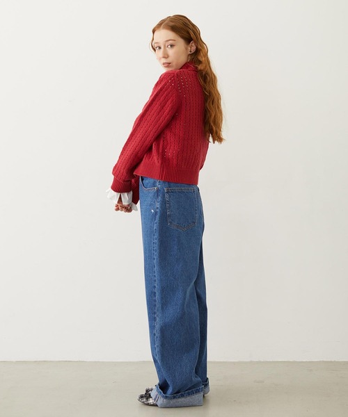 MILKFED.(ミルクフェド)の「STRAWBERRY KNIT CARDIGAN(カーディガン/ボレロ・レディース・オフホワイト/ブラック/レッド・ONE SIZE)」の9枚目の写真
