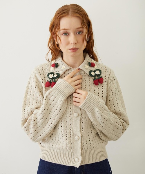 STRAWBERRY KNIT CARDIGAN（カーディガン/ボレロ）｜MILKFED.（ミルク