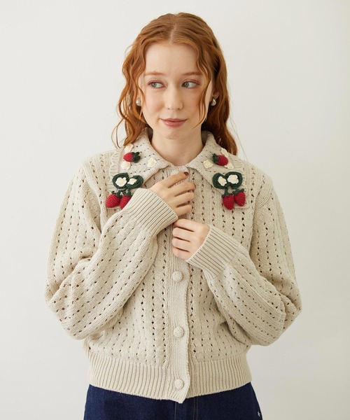 セール】STRAWBERRY KNIT CARDIGAN（カーディガン/ボレロ）｜MILKFED
