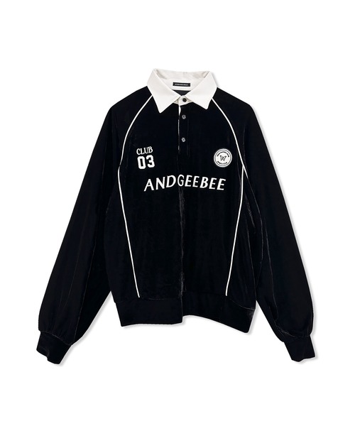 ANDGEEBEE(アンジービー)の「UNISEX パイピングユニフォームトップス(その他トップス・レディース・ブラック/アイボリー・FREE)」の8枚目の写真