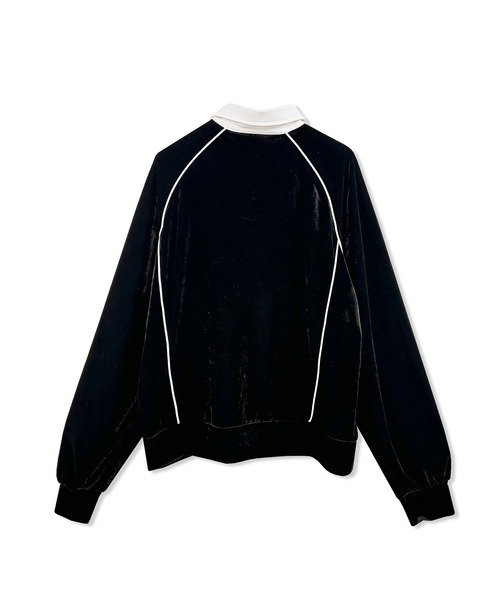 ANDGEEBEE(アンジービー)の「UNISEX パイピングユニフォームトップス(その他トップス・レディース・ブラック/アイボリー・FREE)」の9枚目の写真