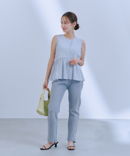 COHINA(コヒナ)の「COHINA DENIM スリムストレート 【低身長・小柄女性】(デニムパンツ・レディース・ブルー/ネイビー・XXXS/XS-Short/S-Short/M-Short/XXS/XS-Regular/S-Regular/M-Regular)」の7枚目の写真