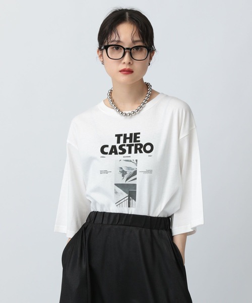 LEPSIM(レプシィム)の「フォトプリント6分袖T 493701(Tシャツ/カットソー・レディース・オフホワイト/グレー/ピンク・FREE)」の2枚目の写真