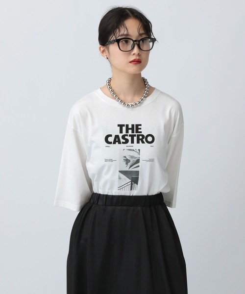 LEPSIM(レプシィム)の「フォトプリント6分袖T 493701(Tシャツ/カットソー・レディース・オフホワイト/グレー/ピンク・FREE)」の7枚目の写真