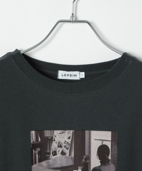 LEPSIM(レプシィム)の「フォトプリント6分袖T 493701(Tシャツ/カットソー・レディース・オフホワイト/グレー/ピンク・FREE)」の13枚目の写真