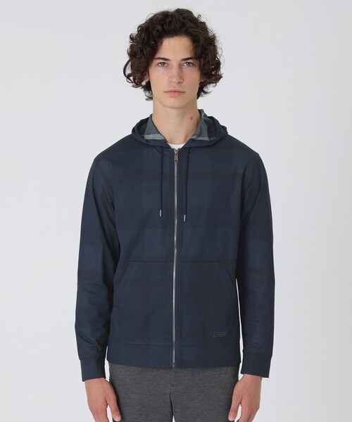 BLACK LABEL CRESTBRIDGE(ブラックレーベル・クレストブリッジ)の「ライトウェイトバックチェックパーカー(パーカー・メンズ・ネイビー/ブラック・M/L/XL)」の5枚目の写真