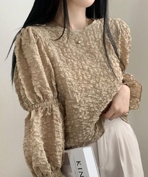 シャボン加工 バルーンスリーブブラウス