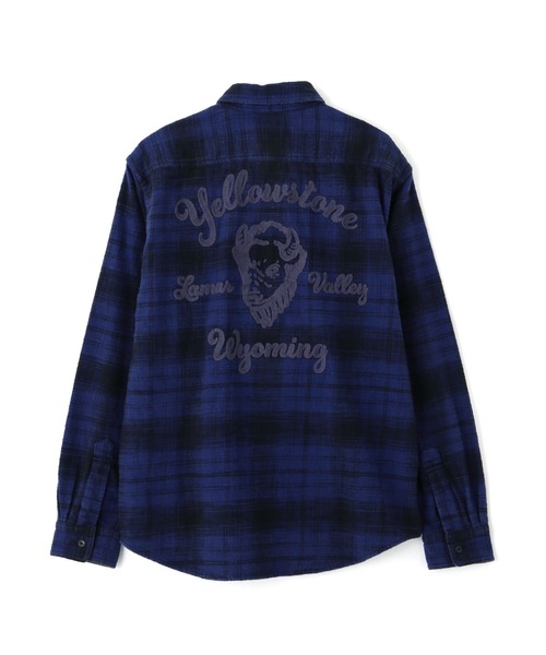 AVIREX（アヴィレックス）の「BLEACH WASHED NEP CHECK SHIRT "YELLOW STONE" / ブリーチウォッシュド ネップチェックシャツ "イエローストーン" / AVIREX / アヴィレックス（シャツ/ブラウス・メンズ・ネイビー/ピンク/グリーン・LARGE/MEDIUM/XX-LARGE/X-LARGE）」の11枚目の写真