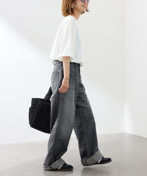 FRAMeWORK(フレームワーク)の「ドライタッチ加工SS-Tee(Tシャツ/カットソー・レディース・ネイビー/ホワイト/ブラウン/ブルー・FREE)」の7枚目の写真