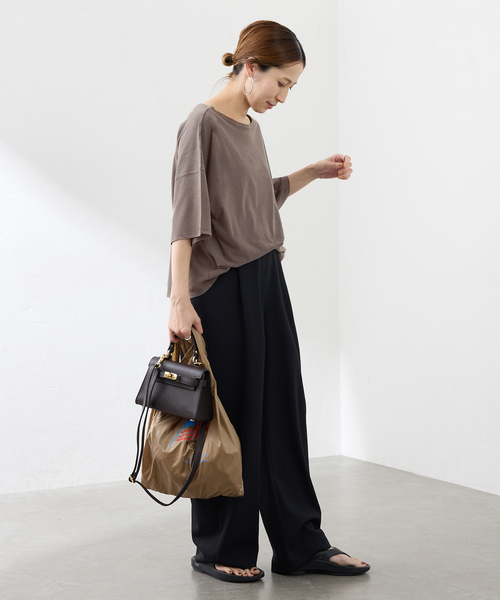 FRAMeWORK(フレームワーク)の「ドライタッチ加工SS-Tee(Tシャツ/カットソー・レディース・ネイビー/ホワイト/ブラウン/ブルー・FREE)」の15枚目の写真