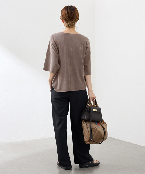 FRAMeWORK(フレームワーク)の「ドライタッチ加工SS-Tee(Tシャツ/カットソー・レディース・ネイビー/ホワイト/ブラウン/ブルー・FREE)」の16枚目の写真