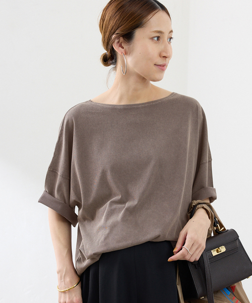 FRAMeWORK(フレームワーク)の「ドライタッチ加工SS-Tee(Tシャツ/カットソー・レディース・ネイビー/ホワイト/ブラウン/ブルー・FREE)」の18枚目の写真