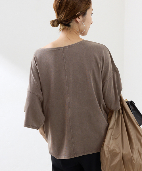 FRAMeWORK(フレームワーク)の「ドライタッチ加工SS-Tee(Tシャツ/カットソー・レディース・ネイビー/ホワイト/ブラウン/ブルー・FREE)」の21枚目の写真