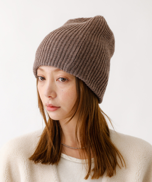 Ruben（ルーベン）の「【RUBEN/ルーベン】RUS-8343/メリノウールリラックスビーニー/MERINO WOOL RELAXED BEANIE /シンプル/ビーニー/帽子【WEB限定】（ニットキャップ/ビーニー・レディース・ブラック/ブラウン/ベージュ/グレー・フリー）」の13枚目の写真