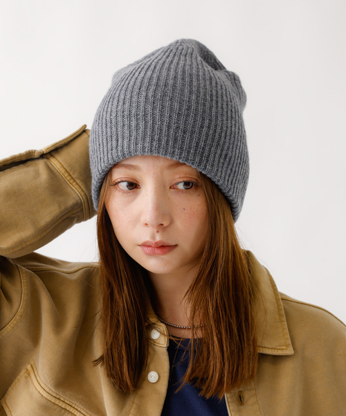 Ruben（ルーベン）の「【RUBEN/ルーベン】RUS-8343/メリノウールリラックスビーニー/MERINO WOOL RELAXED BEANIE /シンプル/ビーニー/帽子【WEB限定】（ニットキャップ/ビーニー・レディース・ブラック/ブラウン/ベージュ/グレー・フリー）」の6枚目の写真
