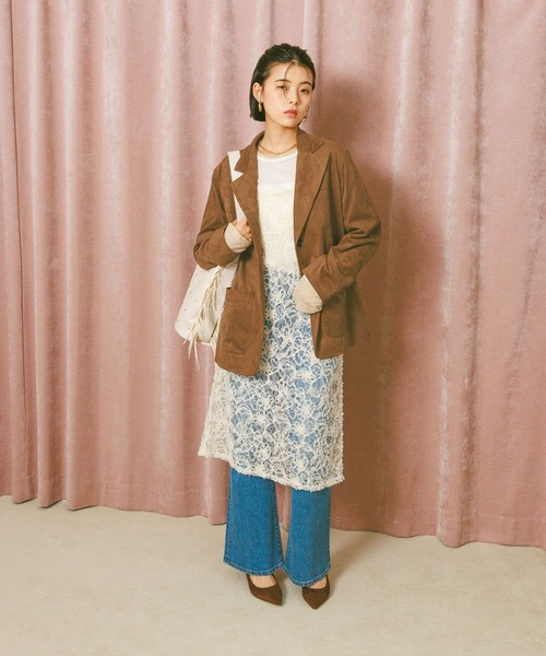 BAYFLOW（ベイフロー）の「モヘアレースキャミワンピース（ワンピース・レディース・ホワイト・FREE）」の3枚目の写真