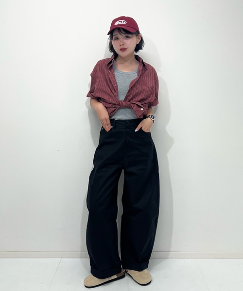 ZOZOMARKET（ゾゾマーケット）の「ZOZOMARKET by tomoka - ロールアップコクーンツイルパンツ（チノパンツ・レディース・ブラック・マルチサイズ）」の12枚目の写真