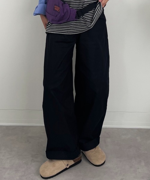 ZOZOMARKET（ゾゾマーケット）の「ZOZOMARKET by tomoka - ロールアップコクーンツイルパンツ（チノパンツ・レディース・ブラック・マルチサイズ）」の14枚目の写真