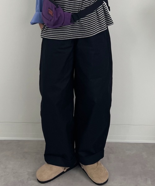 ZOZOMARKET（ゾゾマーケット）の「ZOZOMARKET by tomoka - ロールアップコクーンツイルパンツ（チノパンツ・レディース・ブラック・マルチサイズ）」の15枚目の写真