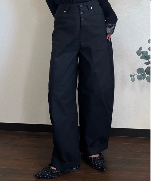 ZOZOMARKET（ゾゾマーケット）の「ZOZOMARKET by tomoka - ロールアップコクーンツイルパンツ（チノパンツ・レディース・ブラック・マルチサイズ）」の19枚目の写真