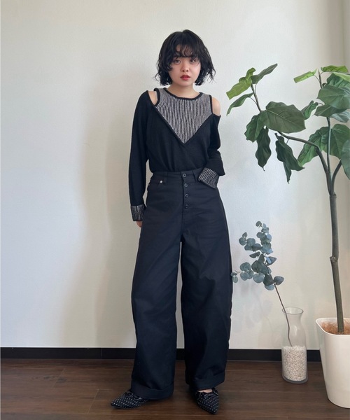 ZOZOMARKET（ゾゾマーケット）の「ZOZOMARKET by tomoka - ロールアップコクーンツイルパンツ（チノパンツ・レディース・ブラック・マルチサイズ）」の21枚目の写真