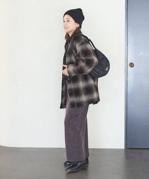 JOURNAL STANDARD（ジャーナルスタンダード）の「Mapel Flannel Check ブルゾン（カバーオール・レディース・ブラウン/イエロー・FREE）」の5枚目の写真