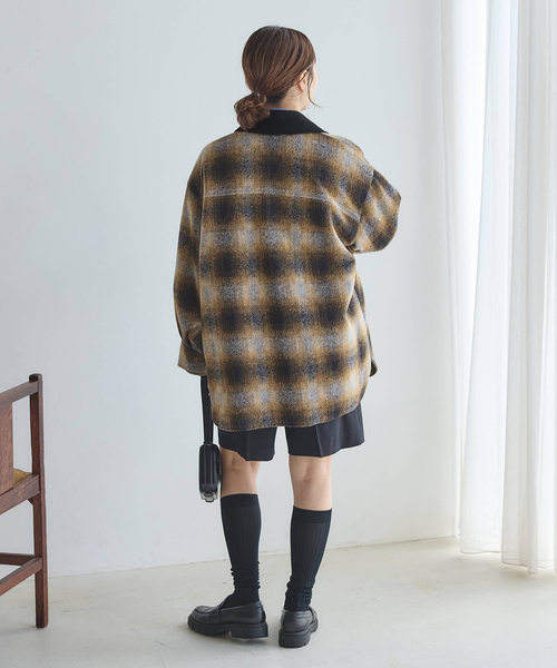 JOURNAL STANDARD（ジャーナルスタンダード）の「Mapel Flannel Check ブルゾン（カバーオール・レディース・ブラウン/イエロー・FREE）」の12枚目の写真