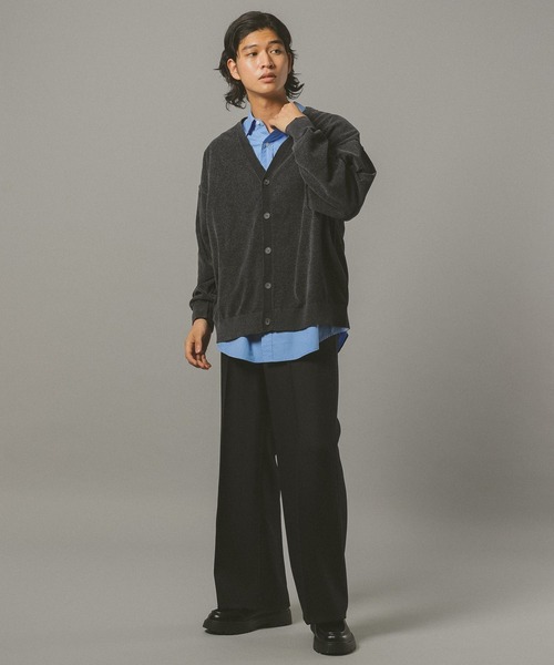 RAGEBLUE（レイジブルー）の「ハイゲージモールニットカーディガン（カーディガン/ボレロ・メンズ・ブラウン/グリーン/ブラック・LARGE/MEDIUM）」の5枚目の写真