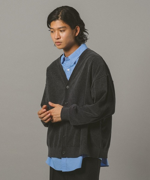 RAGEBLUE（レイジブルー）の「ハイゲージモールニットカーディガン（カーディガン/ボレロ・メンズ・ブラウン/グリーン/ブラック・LARGE/MEDIUM）」の8枚目の写真