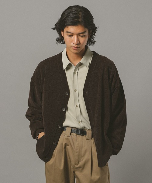 RAGEBLUE（レイジブルー）の「ハイゲージモールニットカーディガン（カーディガン/ボレロ・メンズ・ブラウン/グリーン/ブラック・LARGE/MEDIUM）」の13枚目の写真