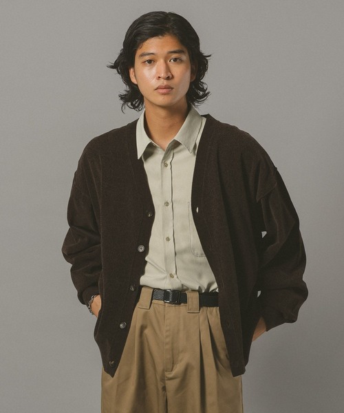 RAGEBLUE（レイジブルー）の「ハイゲージモールニットカーディガン（カーディガン/ボレロ・メンズ・ブラウン/グリーン/ブラック・LARGE/MEDIUM）」の14枚目の写真