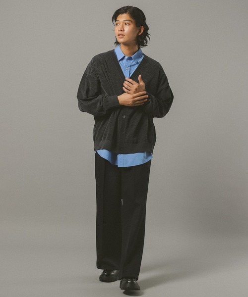 RAGEBLUE（レイジブルー）の「ハイゲージモールニットカーディガン（カーディガン/ボレロ・メンズ・ブラウン/グリーン/ブラック・LARGE/MEDIUM）」の4枚目の写真